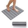 HouYa-Tec pieghevole tappetino da bagno in pietra, naturale, antiscivolo, ad asciugatura rapida, super assorbente, per bagno, casa e cucina - Accessori Casa Moderna (Grigio chiaro, M)