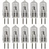 UGEFKMQ Lampadine Alogene G6.35 75W 12V Lampadina A Capsula Trasparente Lampada Alogena G6.35 12V 100W GY6.35 base a doppio ago Dimmerabile 10PC 20W