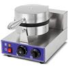 VERTES Belgian Waffle Maker elettrico 1000W in acciaio inox, funzione timer fino a 5 minuti, temperatura 50-300 °C regolabile in continuo, 4 piedini in gomma antiscivolo, rivestimento antiaderente