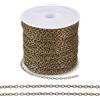 Cheriswelry Catene in ferro rivestito in ottone da 32,8 m, catena in bronzo anticato con maglie saldate piatte ovali per la creazione di gioielli