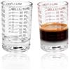JNEYVIC 2 Pezzi Misurino in Vetro con Scala Chiara, 90ml/30oz Misurini in Vetro Piccolo Bicchierini Misurino Misurin per shot Misurini per Caffè Cocktail Whisky Dosatore in Vetri per Bar/Cucina