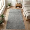 Carpetsale24 Tappeto Runner 80x150 cm Grigio, Pelo Corto con Effetto 3D Alto-Basso, Stile Boho Scandinavo, per Soggiorno, Camera o Esterni