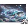 QKZJXNHPWR Tartaruga Marina Galattica 1000pezzi Carta Riciclata per Adulti Adatto alla Famiglia Tartaruga Cosmica Puzzle per Decorazione Murale e Regalo Idea Regalo Ottima 52x38cm/1000pezzi