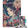 AITEXI Puzzle da 1000 pezzi per adolescenti geisha drago giappone Riduzione dello stress interessante Lista dei desideri con Babbo Natale 52x38cm