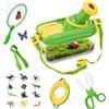 Neuytiky Set di Giocattoli da Esploratore Esterno,5 Pezzi Set di Caccia agli Insetti per Bambini,Casella degli Insetti, Lente Ingrandimento, 12 Insetti Finti, per Bambini 4 5 6 7 8 Anni
