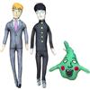 Jilijia 3 cuscini in peluche a tema anime, Kageyama, Shigeo Reigen, Arataka, con motivo anime, divertenti e morbidi, da collezione, decorazione per la casa e il divano