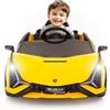 BABYCAR Lamborghini elettrica per bambini SIAN (Gialla) - Macchina Elettrica per Bambini 12V con MP3, Licenza Ufficiale, Schermo Touch Screen MP4, Porte Apribili con Telecomando