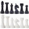 Radicaln Pezzi degli Scacchi in Marmo Rosso e Corallo Figure del re da 3,5 Pollici 32 Figure degli Scacchi Fatte a Mano (White & Black)