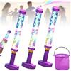 Knubbuf Glowing Rainbow LED Water Blaster, Light Up Fireworks Squirt Gun with Lights, High Pressure Water Soaker Toys for Summer Pool Party, Backyard, Beach Outdoor Games (3PCS)