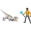 Mattel Jurassic World: Chaos Theory Set con 2 action figure, pacchetto incontro con Darius & Atrociraptor Ghost Plus 2 accessori in scala 9,5 cm