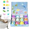 Wisylizv Kids Shower Balls Set | Sea Animal Theme Skin Friendly Water Playing | Kids Tub Bathing Toy Balls | For Young Child Girls Preschoolers Pool Beach Water Park Home