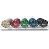 GUTEINTE Poker Fiches da Gioco, Set di Fiches da Poker da Festa Chip del Casino della Roulette (Rosso, Blu, Verde, Nero, Bianco, FICHES-100PZ)