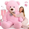 MorisMos Orso Peluche Gigante Rosa 180cm, XXL Giganti Orsacchiotto Peluche Orsetto Grande Morbido Coccoloso Carini, Idee Regalo Natale per Fidanzata Donna Bambini Ragazze Compleanno