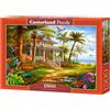 CASTORLAND C-152223-2 Puzzle 1500 Pezzi Palma Casa Spiaggia Fiori Colorati Oasi Tropicale Puzzle per Adulti Puzzle