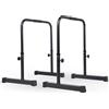 MATCHU - Dip Bar regolabili - Parallette - Regolabili da 75, 82, 89, 96 e 103 cm - Set da 2 pezzi - Presa comoda con impugnature in schiuma antiscivolo - Acciaio - Nero