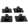 Accarugty Supporto motore fuoribordo per canoa e barca gonfiabile, confezione da 4 pezzi, supporto motore ABS, 9,6 x 9,6 x 4 cm, nero