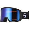 S Sweet Protection Sweet Protection Firewall Reflect - Occhiali da neve leggeri e ventilati, per snowboard, sci, protezione UV, lenti anti appannamento, zaffiro satinato/nero opaco/nero, taglia unica
