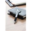 Penna plastica bianca refill blu con grip colorato Wumpy personalizzate o neutre