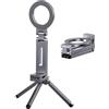 Generic Treppiede Magnetico Clip Portatile Pieghevole Girevole | Supporto Pieghevole Per Telefono Con Clip Magica Regolabile A 360° Vlogging Di Viaggio, Video Domestico, Registrazione