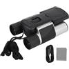 CHICIRIS 10x25 Binocoli con Fotocamera, Videoregistratore da 48 MP 2,5k, Display da 2,0 Pollici, Ingrandimento 8x per Birdwatching, Escursioni, Viaggio, Ottica HD, Treppiede (SILVER)