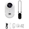 VIRELLO Telecamera impermeabile IPX7 WiFi, per mini DV indossabile con supporto magnetico per casco da bici, vlog per animali domestici, registrazione video HD (bianco)