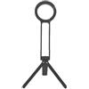 Generic Treppiede portatile a due lati per telefono, supporto stabile, supporto tascabile per telefono da scrivania (nero)