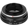 AMONIDA Anello Adattatore per Obiettivo in Lega di Alluminio Messa a Fuoco Manuale Durevole per Obiettivo FD per Adattarsi Alla Fotocamera Mirrorless con Attacco Fuji FX