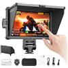 VILTROX DC-A1 Monitor da Campo per Fotocamera Schermo Tattile Esterno Camera Monitor 2800Nits Ad Alta Luminosità 7 Pollici 1920x1080 3D LUT con Ventola,Batteria,Parasole per Sony Canon Nikon Fuji DSLR