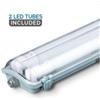 Plafoniera Stagna 2X18W 6400°K Cm.120 Ip65