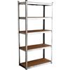 Scaffale Zincato 5 Piani Legno 90X40X180H 175 Kg A Ripiano