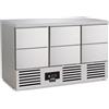 KLIMAITALIA Saladette refrigerata statica con 6 cassetti - Temperatura +2°/+8°C - cm 137 x 70 x 87 h