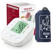 Sinocare Misuratore Pressione Braccio Bianco - Schermo 4 Colori (cambia colore con pressione), Uso Domestico per Ipertensione, Bracciale 22-42 cm, Rilevamento Aritmie, Doppio Utente 2x99 Memorie