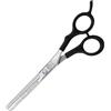 Kiepe 2155 Sonic Forbice Professionale Sfoltire 6 Pollici con 28 Denti - Forbice sfoltitrice a mezzo filo in acciaio inox impugnatura ergonomica semi-offset, Made in Italy per salone e uso domestico