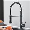 Rubinetto da cucina a scomparsa nero opaco rubinetto a doppia modalità cromato miscelatore per acqua calda e fredda rubinetto per gru rubinetti per lavello da cucina a molla in ottone