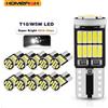 HOMEFISH 10PCS W5W T10 Lampadine A Led Canbus 4014 SMD 6000K 168 194 Led 5w5 Car Interior Cupola Lettura Targa Segnale LightLamp