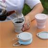 NONE Tazza pieghevole in silicone per esterni con foro per appendere, tazza creativa per l'acqua, tazza portatile da viaggio, tazza in silicone alla moda per viaggi