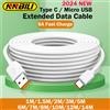 NNBILI 2024 NUOVO 1M-14M Extra Lungo Micro/Tipo C USB C Cavo di Ricarica per Xiaomi Huawei PS4/5 Fotocamera VR Telefono Android Universale