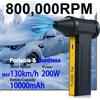 NONE 800000 RPM Brushless 10000mAh Motore Elettrico Ventilatore Ad Alta Velocità Turbo Violento Ventilatore Ricaricabile Potente Ventilatore di Polvere
