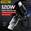 NNBILI Cavo NNBILI 120W C-C e A-C per ricarica super veloce del telefono con cavo dati con display LED non adatto per iPhone, Xiaomi, Samsung