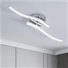 Tealight Plafoniera moderna a LED 14W 1260LM Plafoniera a LED per camera da letto 6500K Luci da cucina a LED Plafoniere ondulate argento