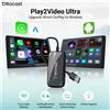 OTTOCAST Play2Video Ultra Box AI Wireless per CarPlay e Android Auto con YouTube, Netflix, IPTV Integrati, Plug & Play, Box CarPlay WiFi6