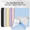 QIJUN Custodia trasparente a 3+Y pieghevoli per iPad Air 4 5 6 7 11, per Air 2 9.7 Pro 11 Mini 6 7, custodia per iPad 10a 11a generazione 2025 7/8/9 10.2