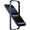 newteneight Custodia Sottile in Metallo Alluminio con Bumper per iPhone Air 17 16E 15 14 13 12 11 Pro Max Plus 16E 17 Pro, Cover Interna Morbida con Cornice per Telefono