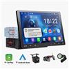 ATOTO Autoradio Android 10 pollici 1 Din con schermo retrattile, Apple CarPlay, Android Auto, Bluetooth, lettore radio per auto.