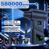 NONE Ventilatore Turbo ad Alta Potenza 580000RPM, Soffiatore d'Aria Senza Fili e Aspirapolvere con 5 Velocità Regolabili, Dotato di Display LED e Luce