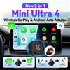 Carlinkit Adattatore Wireless CarlinKit 5.0 Mini Ultra 4 per CarPlay e Android Auto, Plug & Play, Connessione WiFi e Bluetooth Automatica, Aggiornamento OTA