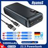Hganus Power Bank 50000mAh QC PD3.0 22.5W Ricarica Rapida Tipo C USB C Uscita Batteria Extra Stazione di Ricarica per Uso Esterno Telefono Notebook Xiaomi Huawei 18 17 16
