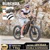 BURCHDA NUOVO HC26 Bici Elettrica 2000W 55KM/H con Doppio Motore, Batteria al Litio 48V30AH, Pneumatici Fat da 26 Pollici 4.0, E-Bike da Montagna per Adulti