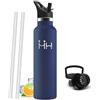 Mulbijeo Borraccia Termica 1 Litro, Senza BPA, Borraccia Termica, Sottovuoto a Doppia Parete, Bottiglia Termica, 18/8 Acciaio Inox, Borracce Termiche, con Cannuccia, Termos per Palestra, Sport, Bici