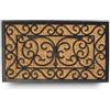LifeChic Zerbino Spider con Fibre di Cocco, Tappeto Antisporco per Ingresso Rettangolare, 40X70 cm, Fondo in Gomma Antiscivolo - Stampa Grata Elegante